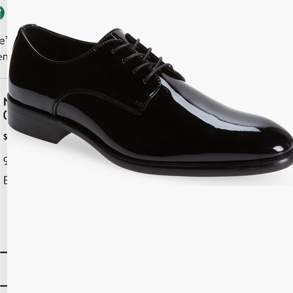 Nordstrom Men’s Glossy Black Lace-Up Derby Shoes